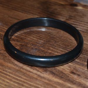 ❤ 4/$12 Pair of Black Plastic Bangle Bracelets